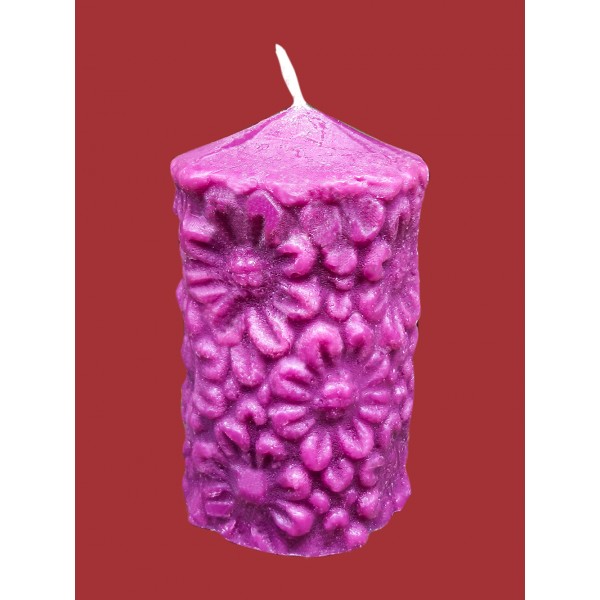 Violet flower candle